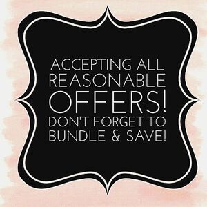 Accepting all reasonable offers! Bundle and save! I love making deals!